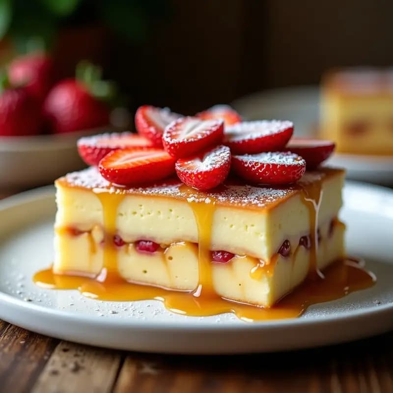Tres Leches con Dulce de Leche y Fresas: Postre Latino Sin Horno