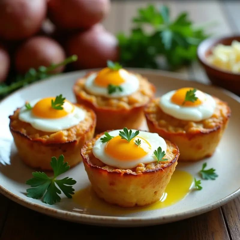 Truchas de Patata y Atún con Huevo de Codorniz: Tapa Española con Proteína
