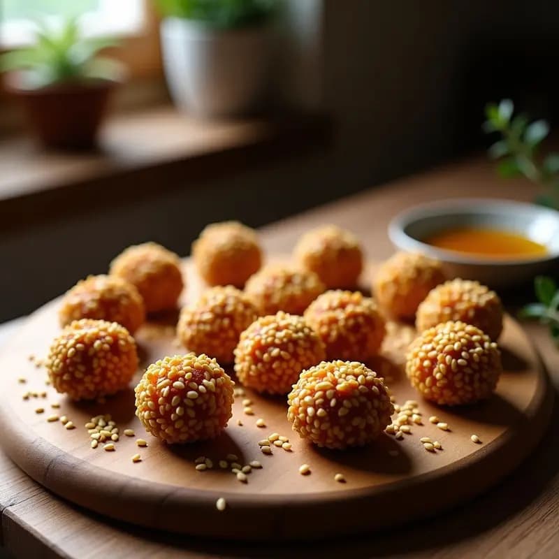 Trufas de Aceite de Oliva y Romesco: Aperitivo Español Vegano con Toque Catalán