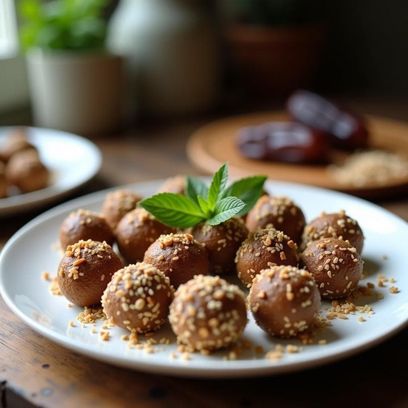 Trufas de Dátiles y Nuez de Macadamia: Postre Crudivegano Sin Horno en 10 Minutos