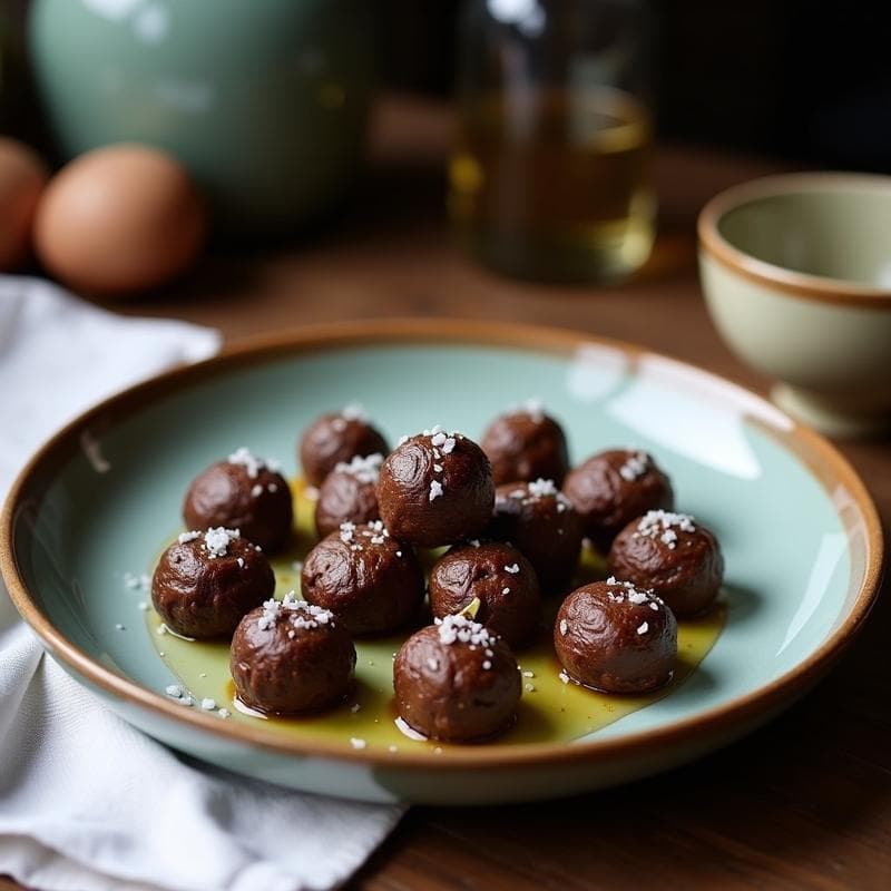 Trufas de Dátiles y Pistacho con Sal Marina: Postre Sin Azúcar y Sin Horno