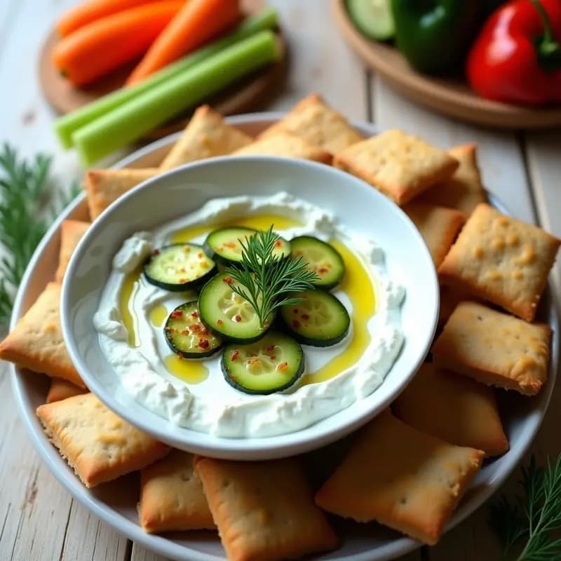 Tzatziki de Pepino Asado y Eneldo: Dip Griego Vegano para Airfryer