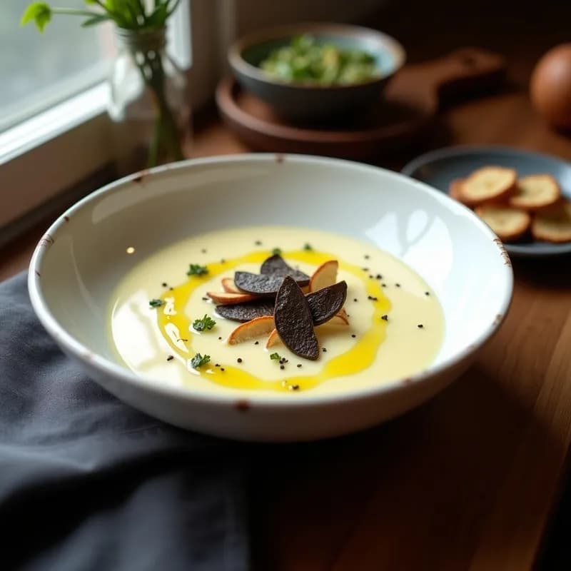 Velouté de Coliflor con Trufa Negra: Receta Cremosa en Airfryer en 20 Minutos