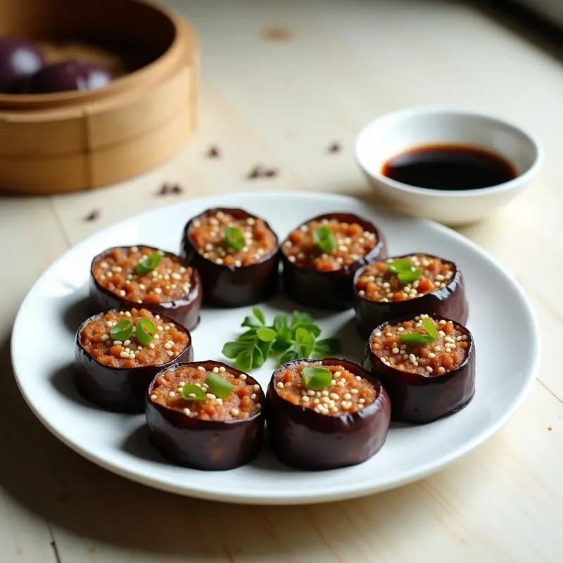 Yapchik de Berenjena y Carne Picada: Rollitos Coreanos de Verduras Rellenos