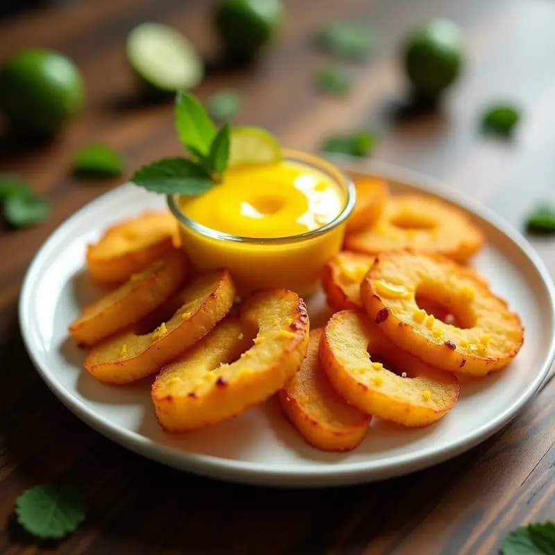 Yuca Frita con Mojito de Mango: Aperitivo Colombiano Crujiente en Airfryer
