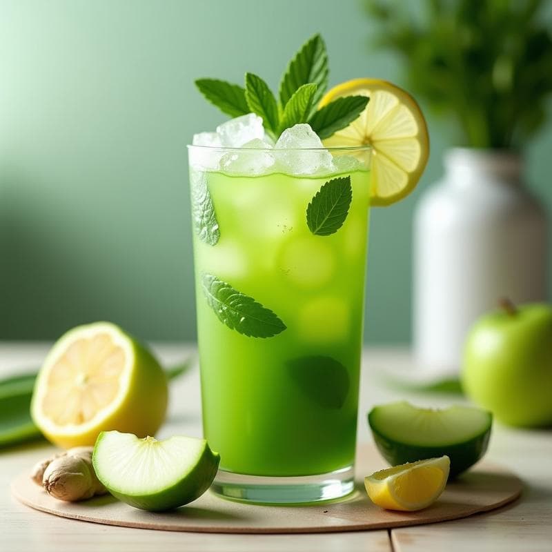 Zumo Detox de Aloe Vera, Pepino y Manzana Verde: Bebida Depurativa en 5 Minutos